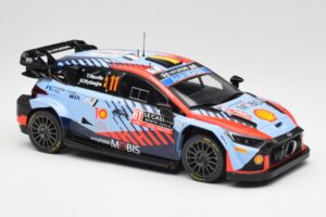 Hyundai i20 N Rally1 WRC #11 T. Neuville / M. Wydaeghe Rally Monte Carlo Winner 2024 IXO 1:18 18RMC194 Metal — zdjęcie 4 z 6