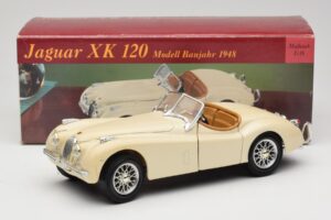 Jaguar XK120 Biały Eduscho 1:18 7482-1HTH Metal — zdjęcie 8 z 8