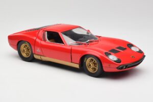 Lamborghini Miura Czerwony Anson 1:18 30302 Metal — zdjęcie 6 z 8