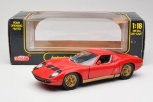 Lamborghini Miura Czerwony Anson 1:18 30302 Metal — zdjęcie 8 z 8
