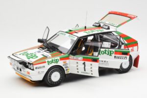 Lancia Delta HF 4WD #1 D. Cerrato Totip Rally Targa Florio 1987 Kyosho 1:18 08960C Metal — zdjęcie 2 z 8