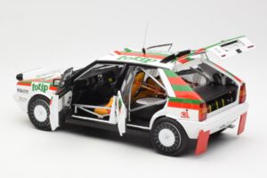 Lancia Delta HF 4WD #1 D. Cerrato Totip Rally Targa Florio 1987 Kyosho 1:18 08960C Metal — zdjęcie 5 z 8
