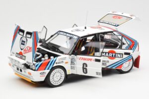 Lancia Delta HF 4WD #6 M. Biasion / T. Siviero Martini Rally Monte Carlo 1987 Kyosho 1:18 08960A Metal — zdjęcie 2 z 8