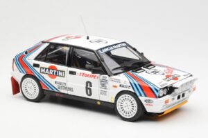 Lancia Delta HF 4WD #6 M. Biasion / T. Siviero Martini Rally Monte Carlo 1987 Kyosho 1:18 08960A Metal — zdjęcie 6 z 8