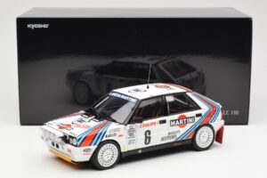 Lancia Delta HF 4WD #6 M. Biasion / T. Siviero Martini Rally Monte Carlo 1987 Kyosho 1:18 08960A Metal — zdjęcie 8 z 8