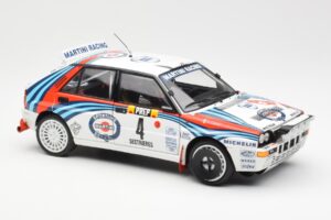 Lancia Delta HF Integrale Evo Martini #4 D. Auriol / B. Occelli Winner Rally Monte Carlo 1992 Kyosho 1:18 08348A Metal — zdjęcie 6 z 8