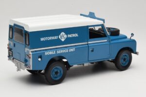 Land Rover Series III 109 Soft Top Motorway Patrol Niebieski Eagles Race 1:18 4403 Metal — zdjęcie 3 z 8