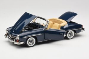 Mercedes 190 SL W121 Middle Blue Norev 1:18 183403 Metal — zdjęcie 2 z 8
