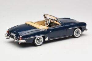 Mercedes 190 SL W121 Middle Blue Norev 1:18 183403 Metal — zdjęcie 3 z 8