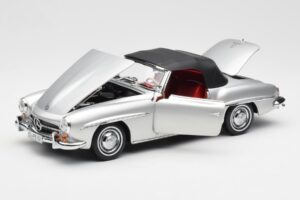 Mercedes 190 SL W121 Srebrny Norev 1:18 B660640604 Metal — zdjęcie 2 z 8