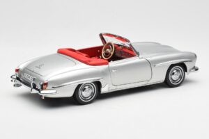 Mercedes 190 SL W121 Srebrny Norev 1:18 B660640604 Metal — zdjęcie 3 z 8