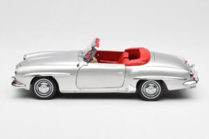 Mercedes 190 SL W121 Srebrny Norev 1:18 B660640604 Metal — zdjęcie 4 z 8