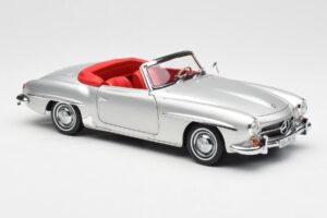 Mercedes 190 SL W121 Srebrny Norev 1:18 B660640604 Metal — zdjęcie 6 z 8
