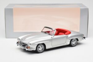 Mercedes 190 SL W121 Srebrny Norev 1:18 B660640604 Metal — zdjęcie 8 z 8