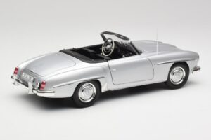 Mercedes 190 SL W121 Srebrno Szary Minichamps 1:18 100037031 Metal — zdjęcie 3 z 8