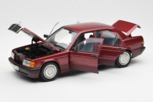 Mercedes 190E W201 2.0 Czerwony Dealer Edition AUTOart 1:18 B66040383 Metal — zdjęcie 2 z 8