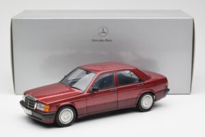 Mercedes 190E W201 2.0 Czerwony Dealer Edition AUTOart 1:18 B66040383 Metal — zdjęcie 8 z 8