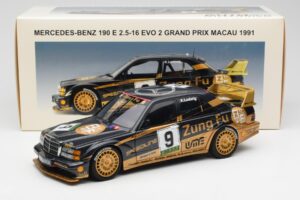 Mercedes 190E 2.5-16 Evo II #9 K. Ludwig Macau GP 3rd Place 1991 AUTOart 1:18 89135 Metal — zdjęcie 8 z 8