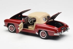 Mercedes 190SL W198 Czerwony AUTOart 1:18 76116 Metal — zdjęcie 5 z 8