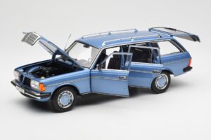 Mercedes 200 S123 T-Model Diamond Niebieski Edycja Dealerska Norev 1:18 B66040671 Metal — zdjęcie 2 z 8