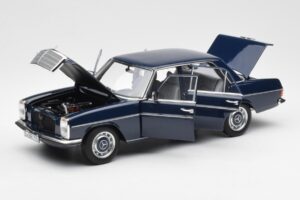 Mercedes 200 W114 Midnight Niebieski Edycja Dealerska Norev 1:18 B66040694 Metal — zdjęcie 2 z 8