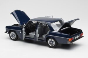 Mercedes 200 W114 Midnight Niebieski Edycja Dealerska Norev 1:18 B66040694 Metal — zdjęcie 5 z 8