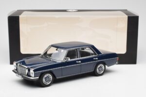 Mercedes 200 W114 Midnight Niebieski Edycja Dealerska Norev 1:18 B66040694 Metal — zdjęcie 8 z 8