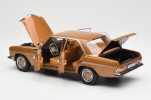 Mercedes 200 W115 Bycane Złoty Edycja Dealerska Norev 1:18 B66040665 Metal — zdjęcie 5 z 8