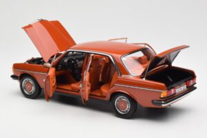 Mercedes 200 W123 English Czerwony Edycja Dealerska Norev 1:18 B66040653 Metal — zdjęcie 5 z 8