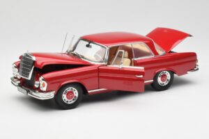 Mercedes 280 SE W108 Czerwony Norev 1:18 193527 Metal — zdjęcie 2 z 8