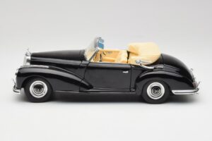 Mercedes 300 S W188 Kabriolet Czarny Tchibo 1:18 36782 Metal — zdjęcie 4 z 8