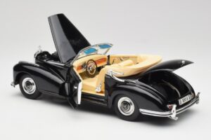Mercedes 300 S W188 Kabriolet Czarny Tchibo 1:18 36782 Metal — zdjęcie 5 z 8