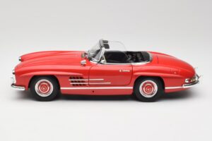 Mercedes 300 SL W198 Roadster Czerwony z Twardym Dachem Minichamps 1:18 180039041 Metal — zdjęcie 4 z 8