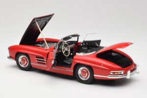Mercedes 300 SL W198 Roadster Czerwony z Twardym Dachem Minichamps 1:18 180039041 Metal — zdjęcie 5 z 8