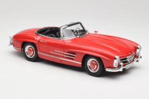 Mercedes 300 SL W198 Roadster Czerwony z Twardym Dachem Minichamps 1:18 180039041 Metal — zdjęcie 6 z 8