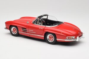 Mercedes 300 SL W198 Roadster Czerwony z Twardym Dachem Minichamps 1:18 180039041 Metal — zdjęcie 7 z 8