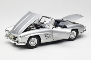 Mercedes 300 SL W198 Roadster Silver Metallic Minichamps 1:18 180039030 Metal — zdjęcie 2 z 8