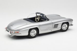 Mercedes 300 SL W198 Roadster Silver Metallic Minichamps 1:18 180039030 Metal — zdjęcie 3 z 8