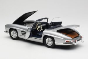 Mercedes 300 SL W198 Roadster Silver Metallic Minichamps 1:18 180039030 Metal — zdjęcie 5 z 8