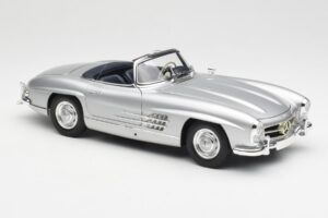 Mercedes 300 SL W198 Roadster Silver Metallic Minichamps 1:18 180039030 Metal — zdjęcie 6 z 8