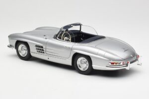 Mercedes 300 SL W198 Roadster Silver Metallic Minichamps 1:18 180039030 Metal — zdjęcie 7 z 8