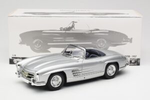 Mercedes 300 SL W198 Roadster Silver Metallic Minichamps 1:18 180039030 Metal — zdjęcie 8 z 8