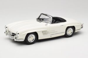 Mercedes 300 SL W198 Roadster Biały z Miękkim Dachem Minichamps 1:18 180039034 Metal