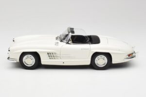 Mercedes 300 SL W198 Roadster Biały z Miękkim Dachem Minichamps 1:18 180039034 Metal — zdjęcie 5 z 9