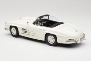 Mercedes 300 SL W198 Roadster Biały z Miękkim Dachem Minichamps 1:18 180039034 Metal — zdjęcie 8 z 9