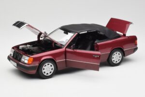 Mercedes 300CE-24 A124 Kabriolet Almandine Czerwony Metalik Norev 1:18 B66040616 Metal — zdjęcie 2 z 8