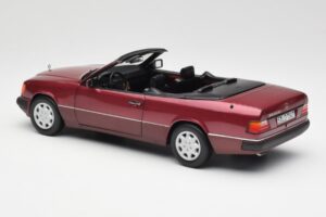 Mercedes 300CE-24 A124 Kabriolet Almandine Czerwony Metalik Norev 1:18 B66040616 Metal — zdjęcie 7 z 8