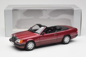 Mercedes 300CE-24 A124 Kabriolet Almandine Czerwony Metalik Norev 1:18 B66040616 Metal — zdjęcie 8 z 8