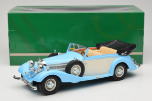 Mercedes 540K Kabriolet Niebieski Biały Cult Models 1:18 CML184-2 Metal — zdjęcie 6 z 6