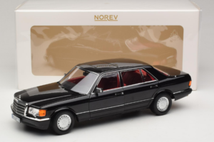 Mercedes 560 SEL W126 Czarny Z Czerwonym Wnętrzem Norev 1:18 183788 Metal — zdjęcie 2 z 8